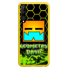 Чехол для Honor P30 с принтом Geometry Dash (Классика) , Силикон | Область печати: задняя сторона чехла, без боковых панелей | dash | geometry | geometry dash | геометри десш | квадрат | мобильная игра | шеометри даш