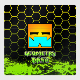 Магнитный плакат 3Х3 с принтом Geometry Dash (Классика) , Полимерный материал с магнитным слоем | 9 деталей размером 9*9 см | dash | geometry | geometry dash | геометри десш | квадрат | мобильная игра | шеометри даш