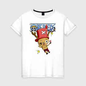 Женская футболка хлопок с принтом Тони Тони Чоппер One Piece , 100% хлопок | прямой крой, круглый вырез горловины, длина до линии бедер, слегка спущенное плечо | one piece | tony tony chopper | аниме | большой куш | ван пис | великий флот | вон пис | врач | любитель сладкой ваты | манга | ниндзя пирато минко самурайский альянс | пират | пираты соломенной шляпы