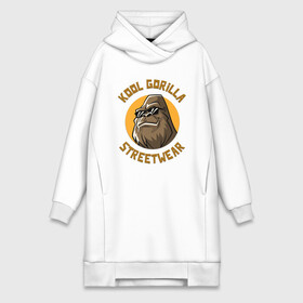 Платье-худи хлопок с принтом Koll Gorilla Streetwear ,  |  | gorilla | koll gorilla | streetwear | горилла | обезьяна