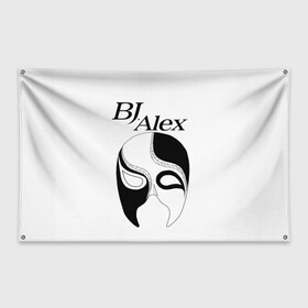 Флаг-баннер с принтом Маска BJ Alex , 100% полиэстер | размер 67 х 109 см, плотность ткани — 95 г/м2; по краям флага есть четыре люверса для крепления | alex | bj | bj alex | алекс | ан джи вон | аниме | дживон | маска | сенен ай | стример