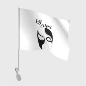 Флаг для автомобиля с принтом Маска BJ Alex , 100% полиэстер | Размер: 30*21 см | alex | bj | bj alex | алекс | ан джи вон | аниме | дживон | маска | сенен ай | стример