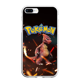 Чехол для iPhone 7Plus/8 Plus матовый с принтом Charizard | Pokemon (Z) , Силикон | Область печати: задняя сторона чехла, без боковых панелей | Тематика изображения на принте: charizard | pokemon | драконий коготь | покемон | чаризард