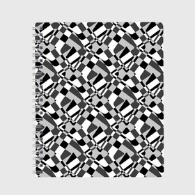 Тетрадь с принтом Черно-белый абстрактный узор , 100% бумага | 48 листов, плотность листов — 60 г/м2, плотность картонной обложки — 250 г/м2. Листы скреплены сбоку удобной пружинной спиралью. Уголки страниц и обложки скругленные. Цвет линий — светло-серый
 | абстрактный | геометрический | модный | молодежный | монохромный | простой | черный и белый