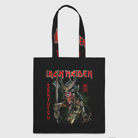 Шоппер 3D с принтом Iron Maiden, Senjutsu , 100% полиэстер | Плотность: 200 г/м2; Размер: 34×35 см; Высота лямок: 30 см | iron maiden | senjutsu | айрон мейден | группы | музыка | рок | самурпй | хеви метал | череп