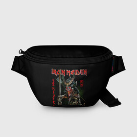 Поясная сумка 3D с принтом Iron Maiden, Senjutsu , 100% полиэстер | плотная ткань, ремень с регулируемой длиной, внутри несколько карманов для мелочей, основное отделение и карман с обратной стороны сумки застегиваются на молнию | iron maiden | senjutsu | айрон мейден | группы | музыка | рок | самурпй | хеви метал | череп