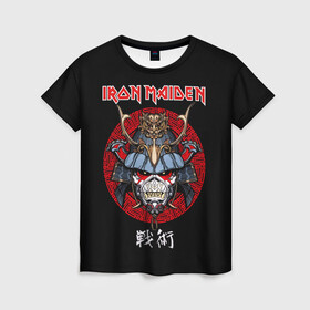 Женская футболка 3D с принтом Iron Maiden, Senjutsu , 100% полиэфир ( синтетическое хлопкоподобное полотно) | прямой крой, круглый вырез горловины, длина до линии бедер | iron maiden | senjutsu | айрон мейден | группы | музыка | рок | самурпй | хеви метал | череп