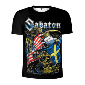 Мужская футболка 3D спортивная с принтом Sabaton , 100% полиэстер с улучшенными характеристиками | приталенный силуэт, круглая горловина, широкие плечи, сужается к линии бедра | heavy metal | heroes | sabaton | the great war | the last stand | группы | метал | музыка | сабатон | хэви метал