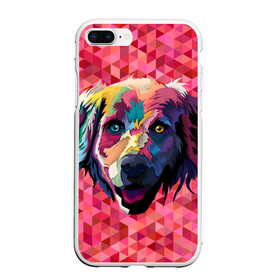 Чехол для iPhone 7Plus/8 Plus матовый с принтом Радужный пёс , Силикон | Область печати: задняя сторона чехла, без боковых панелей | animal | dog | звери | пёс | пёсель | радужный | собака | собакен