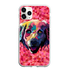 Чехол для iPhone 11 Pro матовый с принтом Радужный пёс , Силикон |  | animal | dog | звери | пёс | пёсель | радужный | собака | собакен