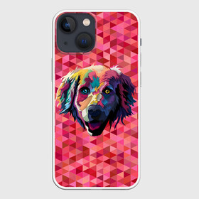 Чехол для iPhone 13 mini с принтом Радужный пёсель ,  |  | animal | dog | звери | пёс | пёсель | радужный | собака | собакен