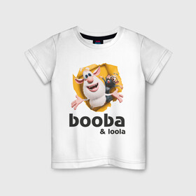 Детская футболка хлопок с принтом Буба и Лола , 100% хлопок | круглый вырез горловины, полуприлегающий силуэт, длина до линии бедер | booba | loola | буба | домовой | крыса | лола