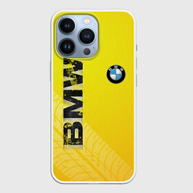 Чехол для iPhone 13 Pro с принтом BMW СЛЕДЫ ШИН | БМВ ,  |  | bmw | авто | автомобиль | бмв | логотип | марка | машина | надпись | текстура