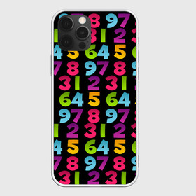 Чехол для iPhone 12 Pro с принтом цифры , силикон | область печати: задняя сторона чехла, без боковых панелей | детство | математика | счёт | ученик | учитель | цифры | школа