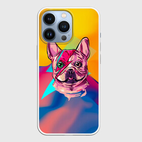 Чехол для iPhone 13 Pro с принтом Собака с молнией ,  |  | dog | бульдог | гроза | молния | мопс | пес | собака | собаки | собачка | текстура
