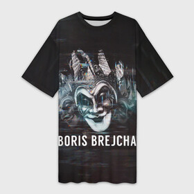 Платье-футболка 3D с принтом Boris Brejcha  Mask ,  |  | boris brejcha | brejcha | dj | high tech | music | techno | trans | борис брейча | брейча | брейча диджей | диджей | минимал | музыка | музыкант | техно | транс