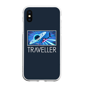 Чехол для iPhone XS Max матовый с принтом Traveller , Силикон | Область печати: задняя сторона чехла, без боковых панелей | game | games | no mans sky | no men sky | space | выжывалка | игра | игры | космические корабли | космический корабль | космос | ноу менс скай | планеты | путешествие | путешествия