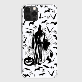 Чехол для iPhone 12 Pro с принтом Хэллоуин, Grim Reaper , силикон | область печати: задняя сторона чехла, без боковых панелей | Тематика изображения на принте: bat | death | ghost | halloween | horror | spiderweb | вампиры | летучая мышь | летучие мыши | нечистая сила | нечисть | пауки | паутина | привидение | призрак | страшный | тыква | тьма | хеллоуин | хоррор | хэллоуин