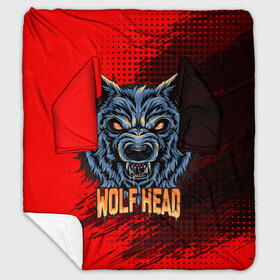 Плед с рукавами с принтом Wolf head , 100% полиэстер | Закругленные углы, все края обработаны. Ткань не мнется и не растягивается. Размер 170*145 | арт | волк | голова | графика | животные | звери