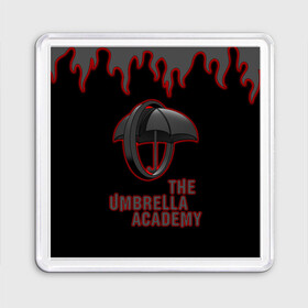 Магнит 55*55 с принтом The Umbrella Academy | Академи , Пластик | Размер: 65*65 мм; Размер печати: 55*55 мм | dark horse comics | the umbrella academy | umbrella | академия амбрелла | комикс | комильфо