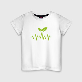Детская футболка хлопок с принтом Vegan Pulse , 100% хлопок | круглый вырез горловины, полуприлегающий силуэт, длина до линии бедер | green | greenpaece | vegan | yoga | веган | вегетарианец | гринпис | дерево | еда | животные | жизнь | здоровье | зеленый | йога | мир | овощи | пища | планета | природа | пульс | фрукты