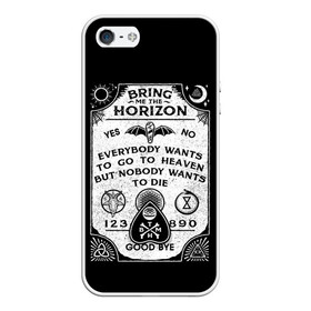 Чехол для iPhone 5/5S матовый с принтом Bring Me the Horizon Уиджи , Силикон | Область печати: задняя сторона чехла, без боковых панелей | bmth | bring me the horizon | horizon | группы | доска уиджи | музыка | рок