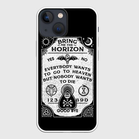 Чехол для iPhone 13 mini с принтом Bring Me the Horizon Уиджи ,  |  | Тематика изображения на принте: bmth | bring me the horizon | horizon | группы | доска уиджи | музыка | рок