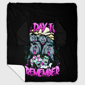 Плед с рукавами с принтом A Day to Remember , 100% полиэстер | Закругленные углы, все края обработаны. Ткань не мнется и не растягивается. Размер 170*145 | a day to remember | adtr | волки | группы | музыка | рок