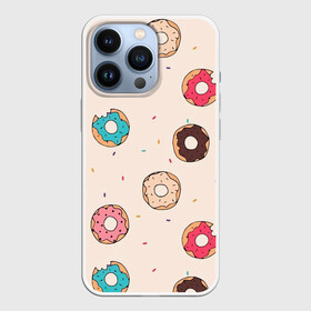 Чехол для iPhone 13 Pro с принтом Кусанные пончики ,  |  | булка с дыркой | булочка | десерт | пончик | пончики | симпсоны | сладкая булка