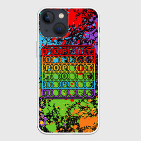 Чехол для iPhone 13 mini с принтом POP IT БРЫЗГИ КРАСОК | ПОП ИТ ,  |  | pop it | popit | simple dimpl | антистресс | игрушка | краска | поп ит | попит | пузырчатая плёнка | пупырка | симпл димпл | симплдимпл