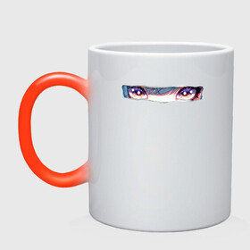 Кружка хамелеон с принтом Глаза Аниме Девушка , керамика | меняет цвет при нагревании, емкость 330 мл | anime | eyes | girl | japan | аниме | анимэ | бумага | взгляд | глаза | девушка | кусок | модные | оторванный | смотрит | тян | щель | япония