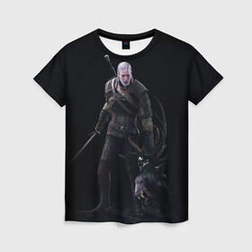 Женская футболка 3D с принтом The Witcher , 100% полиэфир ( синтетическое хлопкоподобное полотно) | прямой крой, круглый вырез горловины, длина до линии бедер | geralt | the witcher | wild hunt | witcher 3 | ведьмак | ведьмак 3 | геральт | дикая охота