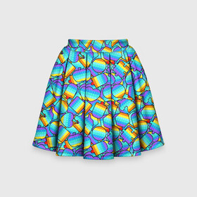 Детская юбка-солнце 3D с принтом POP IT MIX | ПОП ИТ , 100% полиэстер | Эластичный пояс, крупные складки | pop it | popit | антистресс | игрушка | поп ит | попит | пузырчатая плёнка | пупырка | симпл димпл | симплдимпл