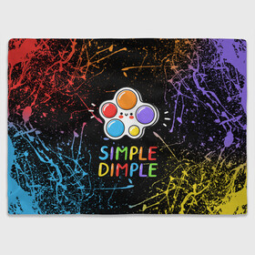 Плед 3D с принтом SIMPLE DIMPLE ИГРУШКА , 100% полиэстер | закругленные углы, все края обработаны. Ткань не мнется и не растягивается | pop it | popit | антистресс | игрушка | поп ит | попит | пузырчатая плёнка | пупырка | симпл димпл | симплдимпл