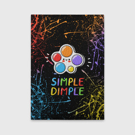 Обложка для автодокументов с принтом SIMPLE DIMPLE ИГРУШКА , натуральная кожа |  размер 19,9*13 см; внутри 4 больших “конверта” для документов и один маленький отдел — туда идеально встанут права | pop it | popit | антистресс | игрушка | поп ит | попит | пузырчатая плёнка | пупырка | симпл димпл | симплдимпл