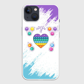 Чехол для iPhone 13 с принтом POP IT HEART ,  |  | pop it | popit | антистресс | игрушка | поп ит | попит | пузырчатая плёнка | пупырка | сердечко | сердце | симпл димпл | симплдимпл