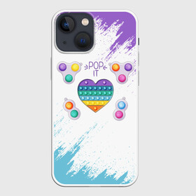 Чехол для iPhone 13 mini с принтом POP IT HEART ,  |  | pop it | popit | антистресс | игрушка | поп ит | попит | пузырчатая плёнка | пупырка | сердечко | сердце | симпл димпл | симплдимпл