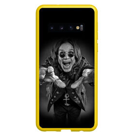 Чехол для Samsung Galaxy S10 с принтом OZZY OSBOURNE , Силикон | Область печати: задняя сторона чехла, без боковых панелей | Тематика изображения на принте: black | black sabbath | dark | fear | hand | metal | music | osbourne | punk | rock | дедушка | металл | музыка | озборн | оззи | панк | рок | ужас | черный