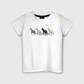 Детская футболка хлопок с принтом Сфинксы , 100% хлопок | круглый вырез горловины, полуприлегающий силуэт, длина до линии бедер | группа котов | домашние любимцы | животные | кот | коты | лысый кот | сфинкс