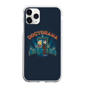 Чехол для iPhone 11 Pro Max матовый с принтом Doctorama , Силикон |  | doctor who | futurama | serial | доктор кто | путешествия во времени | сериал | сериалы | фантастика | футурама