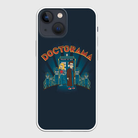 Чехол для iPhone 13 mini с принтом Doctorama ,  |  | doctor who | futurama | serial | доктор кто | путешествия во времени | сериал | сериалы | фантастика | футурама