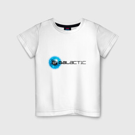 Детская футболка хлопок с принтом Virgin Galactic logo , 100% хлопок | круглый вырез горловины, полуприлегающий силуэт, длина до линии бедер | Тематика изображения на принте: logo | вирджин галактик | космос