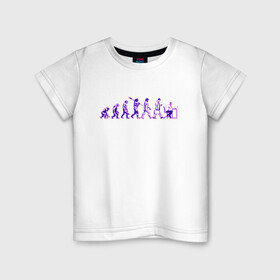 Детская футболка хлопок с принтом Эволюция Програмиста  , 100% хлопок | круглый вырез горловины, полуприлегающий силуэт, длина до линии бедер | настроение | неон. | обезьяна | подарок програмисту | позитив | смешно