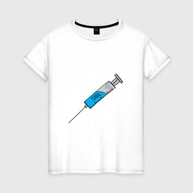 Женская футболка хлопок с принтом SQL Injection инъекция  , 100% хлопок | прямой крой, круглый вырез горловины, длина до линии бедер, слегка спущенное плечо | injection | sql | инъекция | эс кью эль