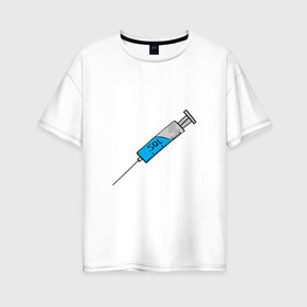 Женская футболка хлопок Oversize с принтом SQL Injection инъекция  , 100% хлопок | свободный крой, круглый ворот, спущенный рукав, длина до линии бедер
 | injection | sql | инъекция | эс кью эль