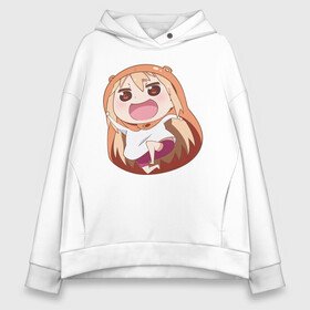 Женское худи Oversize хлопок с принтом Umaru , френч-терри — 70% хлопок, 30% полиэстер. Мягкий теплый начес внутри —100% хлопок | боковые карманы, эластичные манжеты и нижняя кромка, капюшон на магнитной кнопке | anime | himouto umaru chan | umaru | umaru chan | аниме | аниме сереал | двуличная сестрёнка умару | мульт  фильм | мультсериал | умару | умару дома | умару чан