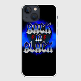 Чехол для iPhone 13 mini с принтом BACK in BLACK AC DC ,  |  | ac dc | acdc | acdc ас дс | angus | back in black | highway to hell | mckinnon | you | австралийская | ангус янг | ас дс | асдс | блюз | в форме | гитара | группа | крис слэйд | метал | молния | музыка | певец | рок | рок н ролл | стиви янг