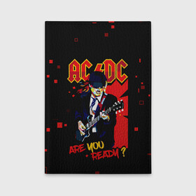 Обложка для автодокументов с принтом ARE YOU REDY? AC/DC , натуральная кожа |  размер 19,9*13 см; внутри 4 больших “конверта” для документов и один маленький отдел — туда идеально встанут права | ac dc | acdc | acdc ас дс | angus | back in black | highway to hell | mckinnon | you | австралийская | ангус янг | ас дс | асдс | блюз | в форме | гитара | группа | крис слэйд | метал | молния | музыка | певец | рок | рок н ролл | стиви янг