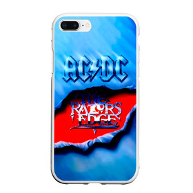 Чехол для iPhone 7Plus/8 Plus матовый с принтом AC/DC - The Razor’s Edge , Силикон | Область печати: задняя сторона чехла, без боковых панелей | Тематика изображения на принте: ac dc | acdc | acdc ас дс | angus | back in black | highway to hell | mckinnon | you | австралийская | ангус янг | ас дс | асдс | блюз | в форме | гитара | группа | крис слэйд | метал | молния | музыка | певец | рок | рок н ролл | стиви янг