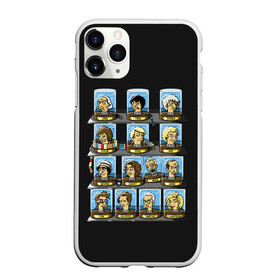 Чехол для iPhone 11 Pro Max матовый с принтом 12 Докторов , Силикон |  | Тематика изображения на принте: doctor who | serial | доктор кто | путешествия во времени | сериал | сериалы | фантастика